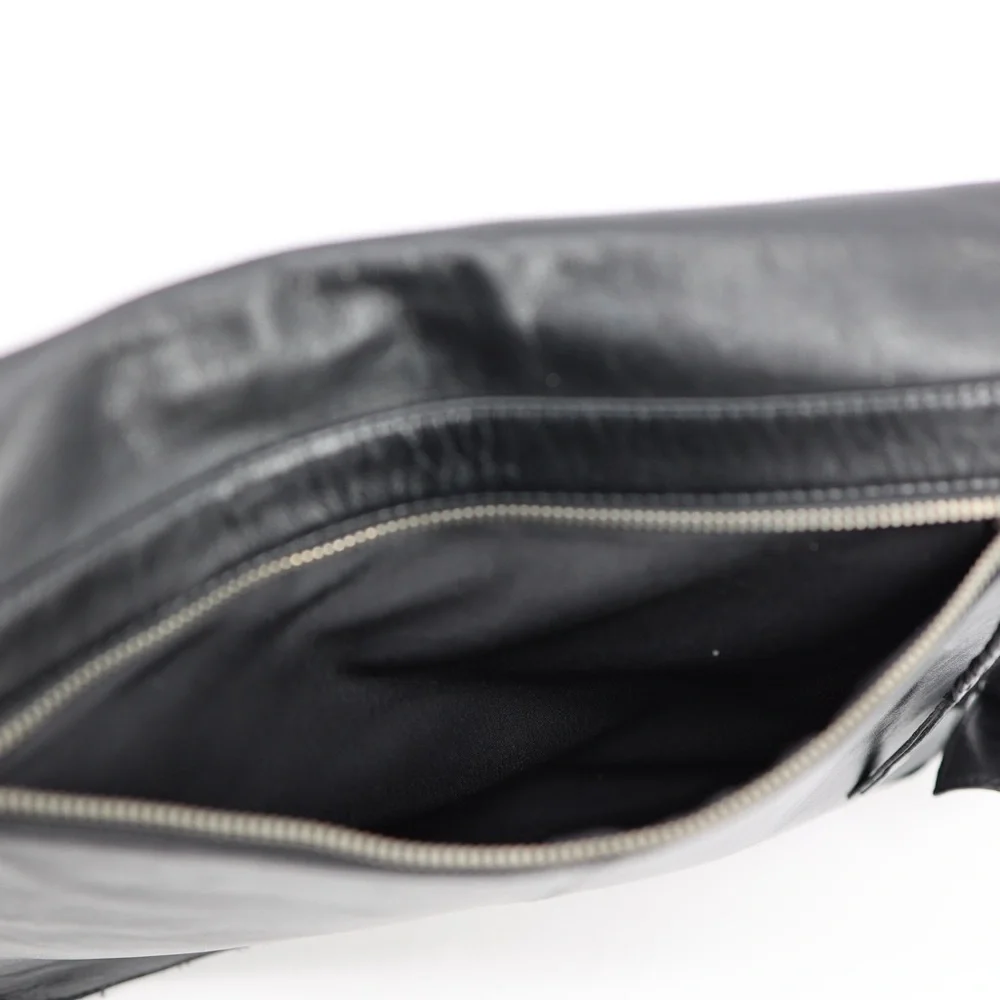 Artisan NY Black Leather Messenger Crossbody Laptop Work Travel Shoulder Bag‎